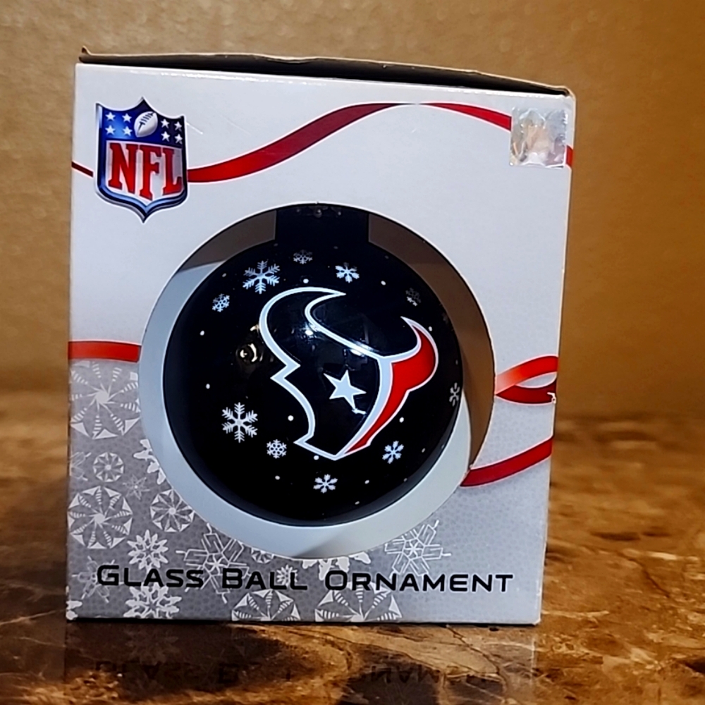 Football NFL Houston Texans NFL Glass Ball Christmas Ornament 2 5/8" 2019